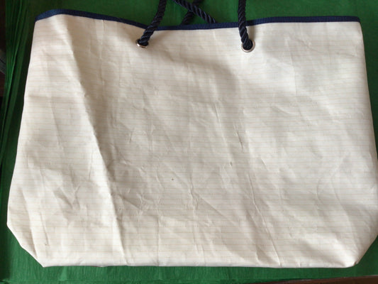 Elie large shopper sail cloth bag - with zip
